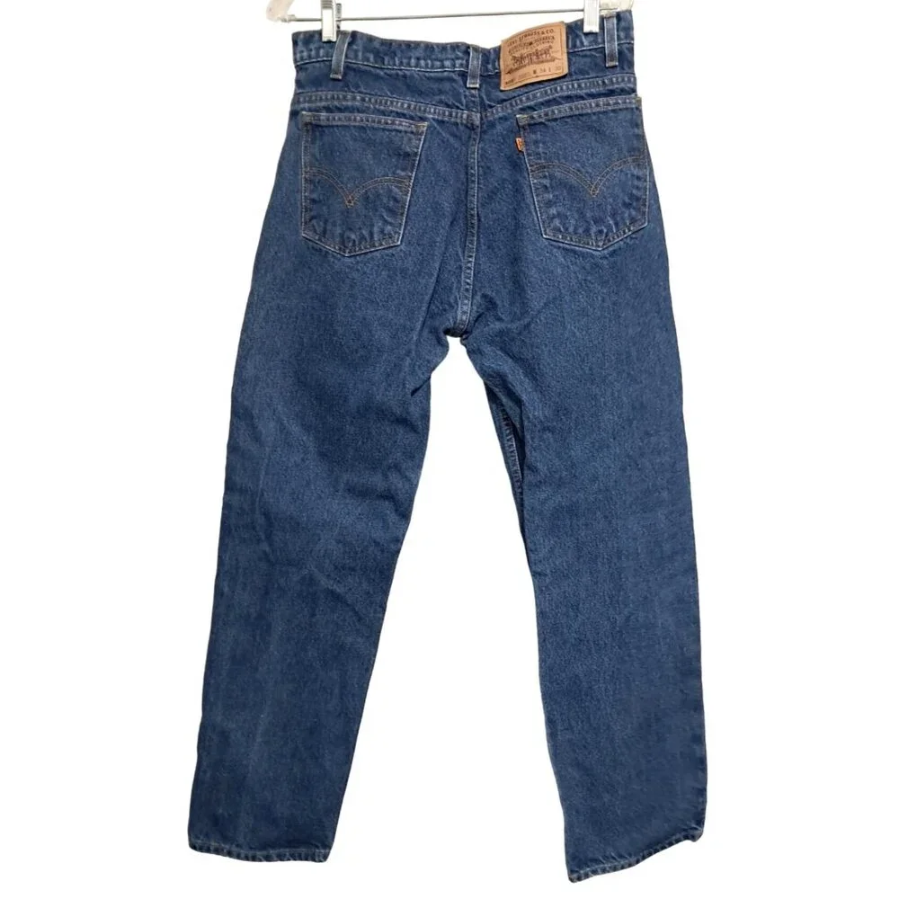Levis 505 Jeans Mens Tagged 34‎ x 30 Orange Tab Regular Fit Straight Leg Jeans